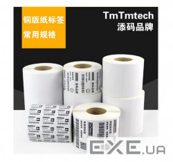 Термоетікетка TmTmtech 102 x 152, один ряд, кількість етикеток в ролику-до 25 (TmTmtech 102 х 152)