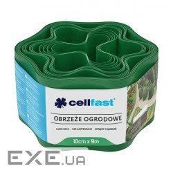 Стрічка газонна Cellfast, бордюрна, хвиляста, 10см x 9м, зелена (30-001H) (30-001H)