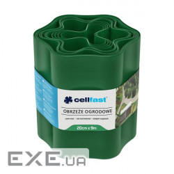 Стрічка газонна Cellfast, бордюрна, хвиляста, 20см x 9м, зелена (30-003H) (30-003H)