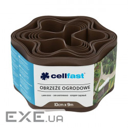 Стрічка газонна Cellfast, бордюрна, хвиляста, 10см x 9м, коричневий (30-011H) (30-011H)