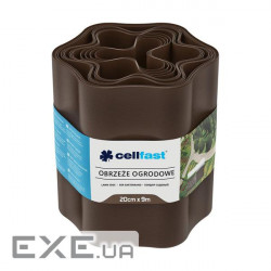 Стрічка газонна Cellfast, бордюрна, хвиляста, 20см x 9м, коричневий (30-013H) (30-013H)