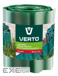 Стрічка газонна Verto, бордюрна, 15см x 9м, зелена (15G511) (15G511)
