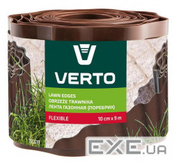 Стрічка газонна Verto, бордюрна, 10см x 9м, коричнева (15G513) (15G513)