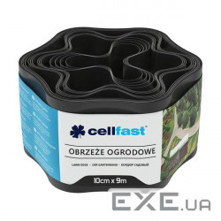Стрічка газонна Cellfast, бордюрна, хвиляста, 10см x 9м, чорна (30-031H) (30-031H)