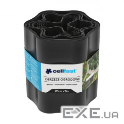 Стрічка газонна Cellfast, бордюрна, хвиляста, 20см x 9м, чорна (30-033H) (30-033H)